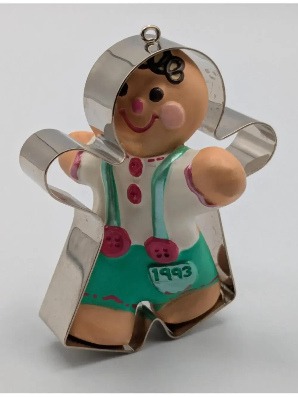 Hallmark Keepsake Ready for Fun 1993, Tin Gingerbread Boy Vintage Ornament